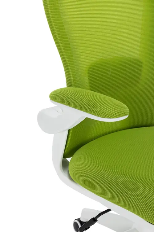 NAVI židle kancelářská, bílý plastový kříž, zelená