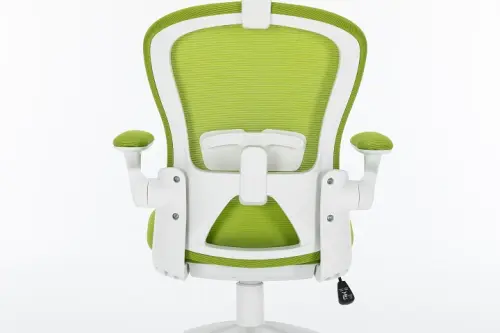 NAVI židle kancelářská, bílý plastový kříž, zelená