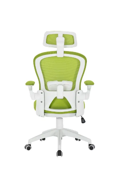 NAVI židle kancelářská, bílý plastový kříž, zelená