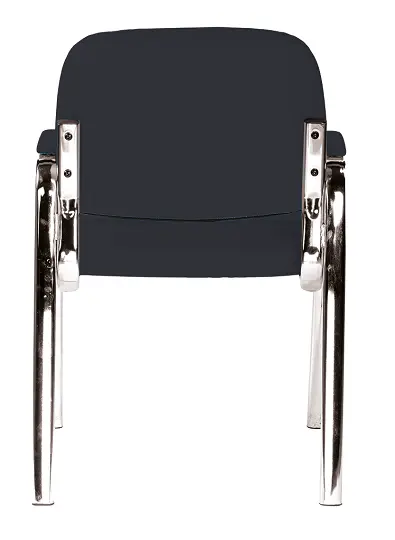 ANDY židle konferenční, kostra chrom, černá PU