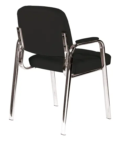 ANDY židle konferenční, kostra chrom, černá PU