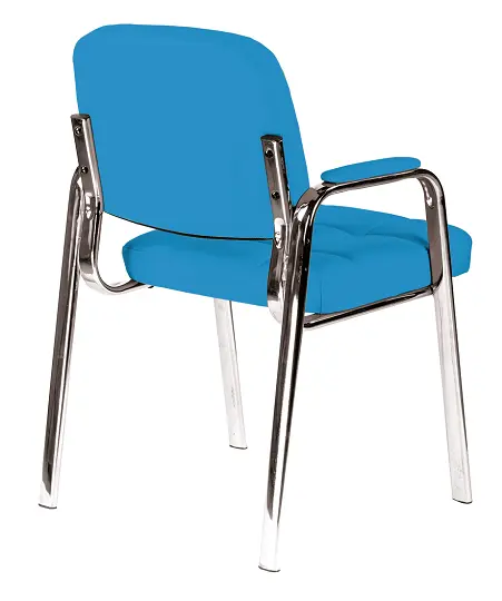 ANDY židle konferenční, kostra chrom, modrá PU