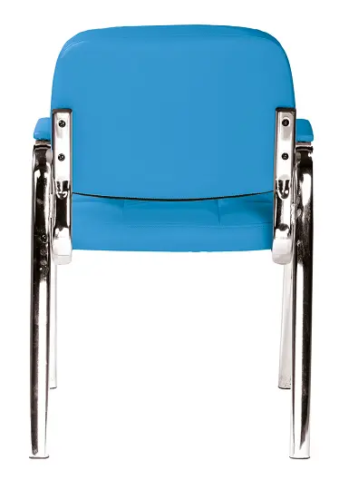 ANDY židle konferenční, kostra chrom, modrá PU