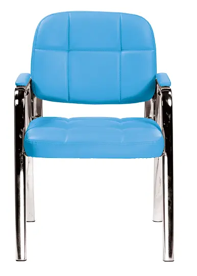 ANDY židle konferenční, kostra chrom, modrá PU