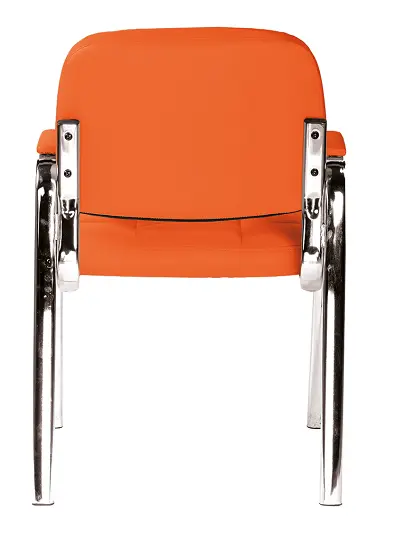 ANDY židle konferenční, kostra chrom, oranžová PU
