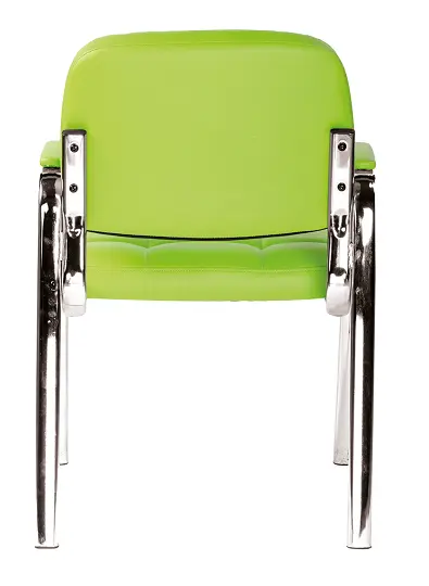 ANDY židle konferenční, kostra chrom, zelená PU