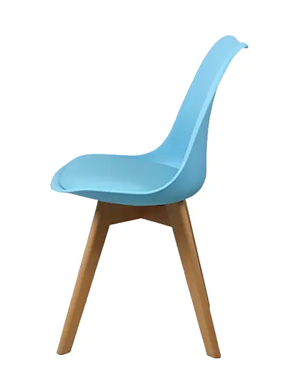 DINO židle konferenční, nohy buk, plast + sedák modrý