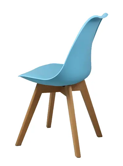 DINO židle konferenční, nohy buk, plast + sedák modrý