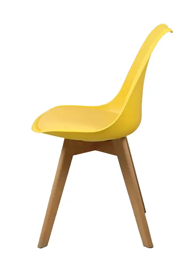 DINO židle konferenční, nohy buk, plast + sedák žlutý