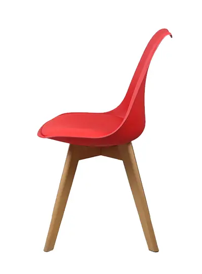 DINO židle konferenční, nohy buk, plast + sedák červený