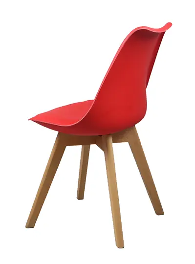 DINO židle konferenční, nohy buk, plast + sedák červený