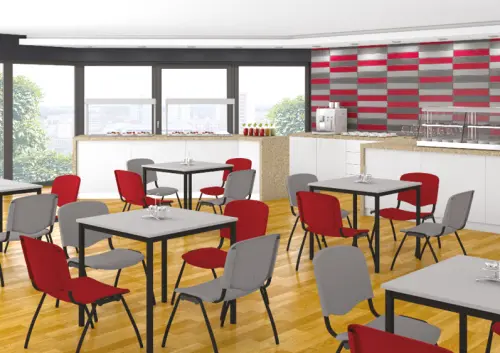 VINCENZA N židle konferenční, kostra černá, plast žlutý