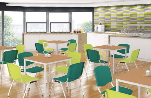 VINCENZA ST židle konferenční, kostra stříbrná, plast krémový