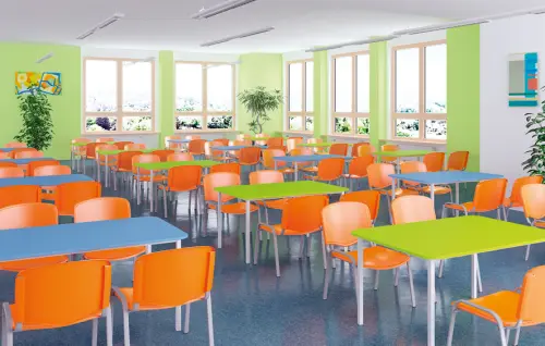 VINCENZA ST židle konferenční, kostra stříbrná, plast meruňkový