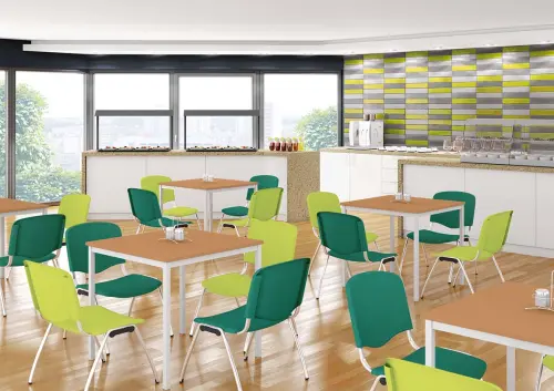 VINCENZA ST židle konferenční, kostra stříbrná, plast pistáciový