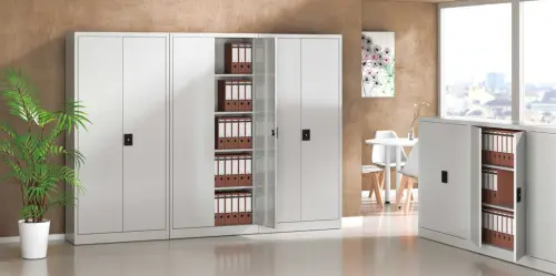 JP - 902 NX skříň policová, 1150x400x900mm, šedá/modrá