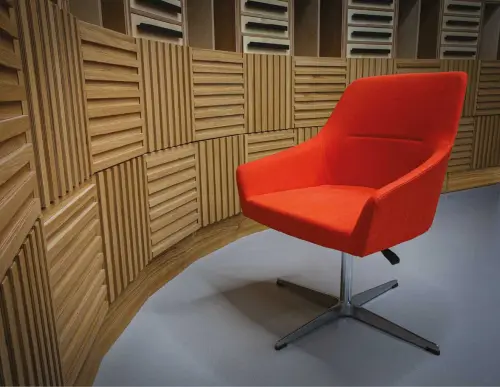 SELLY židle konferenční, látka oranžová