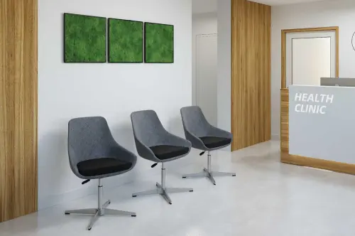 DAFNE židle konferenční, látka šedá/černá