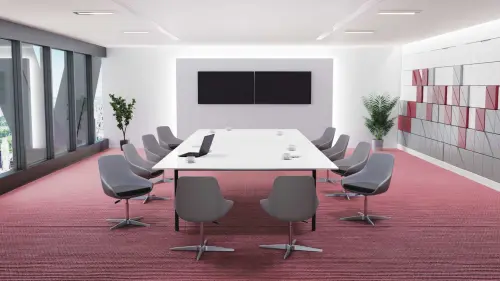 DAFNE židle konferenční, látka šedá/černá