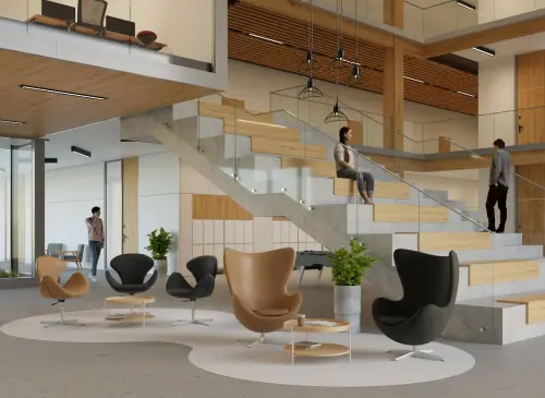 RELAX křeslo otočné, kříž ALU, PU cappuccino