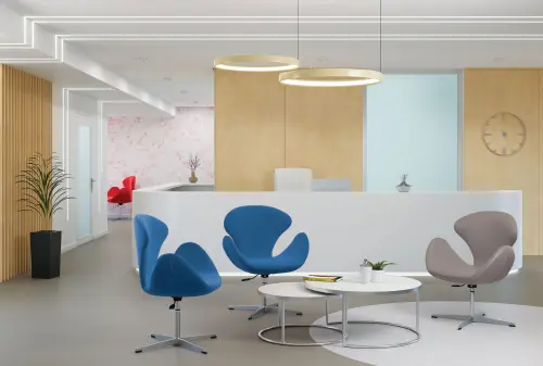 FLORA židle konferenční, PU šedá