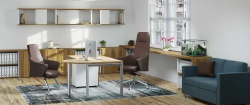 GRANADA křeslo kancelářské, kříž ALU, kůže cappuccino