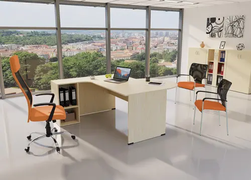 MADISON židle konferenční, chrom, oranžová