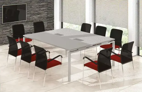 MADISON židle konferenční, chrom, světle zelená