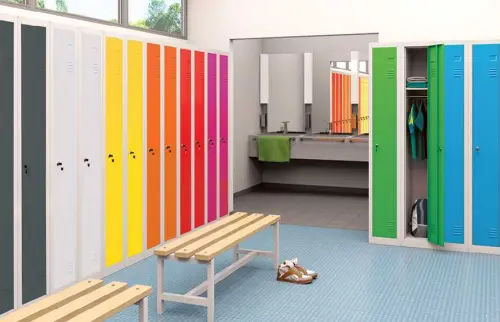 SLD 200 NX lavice šatní, dřevo/ konstrukce šedá RAL 7035