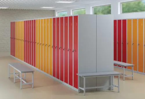 SLU 100 lavice šatní, šedá/ konstrukce šedá RAL 7035