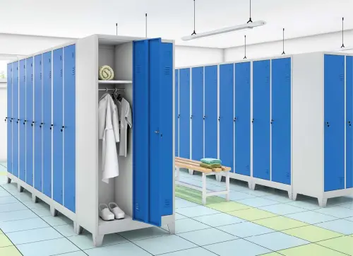 JP - 661 N skříň šatní 1850x600x500mm, 2-dílná, na nohách, šedomodrá