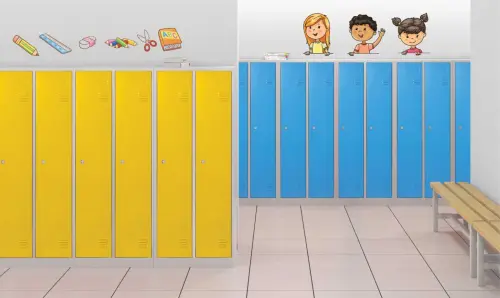 JP - 150 skříň šatní 1500x600x500 mm, 2-dílná, šedomodrá