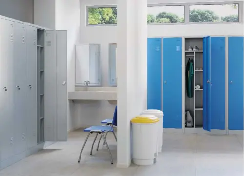 JP - 801 skříň šatní, mezistěna a police, 1850x800x500 mm, šedá/modrá