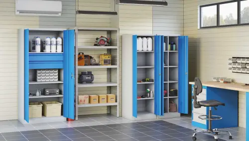 JP - 640 skříň kovová, policová, 1850x600x500 mm, šedá