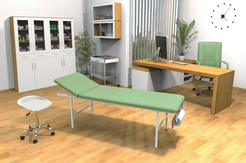 MEDISTAR lehátko, polohovatelná opěrka hlavy, koženka zelinkavá