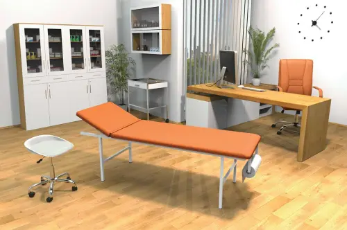 MEDISTAR lehátko, polohovatelná opěrka hlavy, koženka oranžová