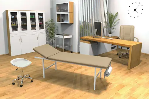 MEDISTAR lehátko, polohovatelná opěrka hlavy, koženka béžová