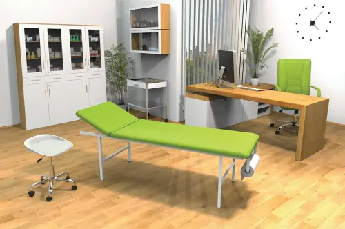 MEDISTAR lehátko, polohovatelná opěrka hlavy, koženka jarní zeleň