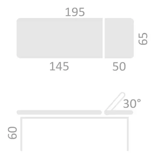 MEDISTAR lehátko, polohovatelná opěrka hlavy, koženka žlutá