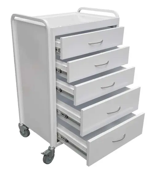 OV - 75 vozík 5-zásuvkový, šířka 700 mm, bílý