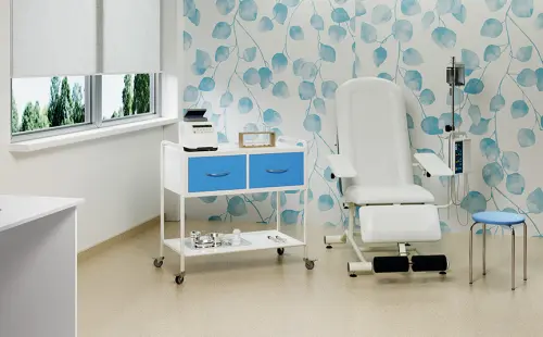 OV - 92 vozík 2-zásuvkový, šířka 900 mm, bílý/modrý