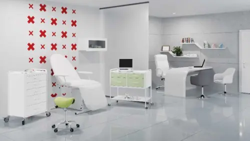 OV - 94 vozík 4-zásuvkový, šířka 900 mm, bílý/tyrkysový