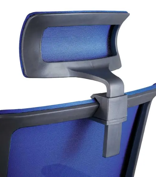 DAREN kancelářská židle s podhlavníkem, kříž nylon, šedá