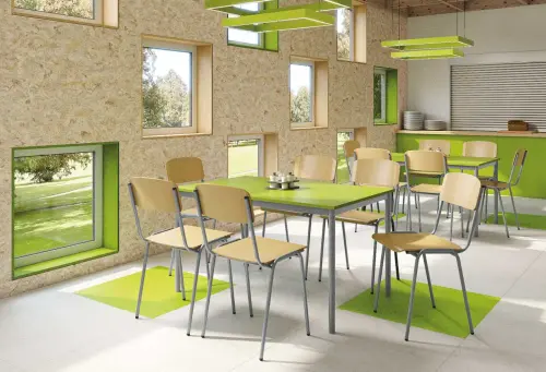 ZETA ST židle jídelní buk, kostra stříbrná