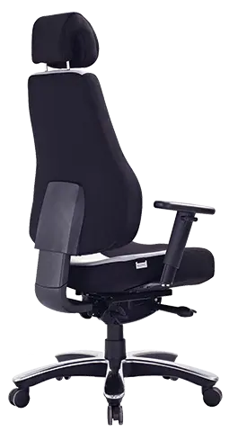 ADMIRAL 24/7 židle kancelářská s podhlavníkem, látka černá/šedá