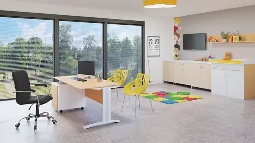 LUKA židle lékařská čalouněná, koženka černá