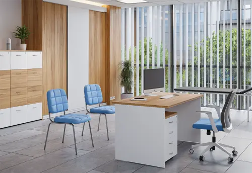 JIMY židle konferenční, nohy chrom, PU béžová