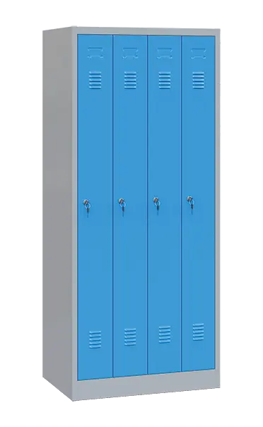 JP - 840 skříň šatní 1850x800x500 mm, 4-dílná, šedomodrá
