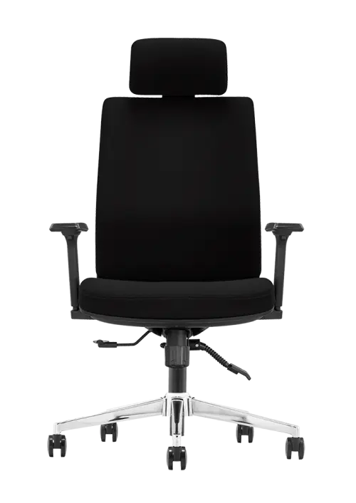 ARIA židle kancelářská, ergonomická, kříž chrom, látka černá