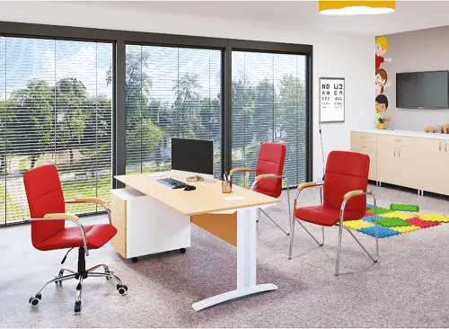 LAURA židle, chrom, koženka žlutá